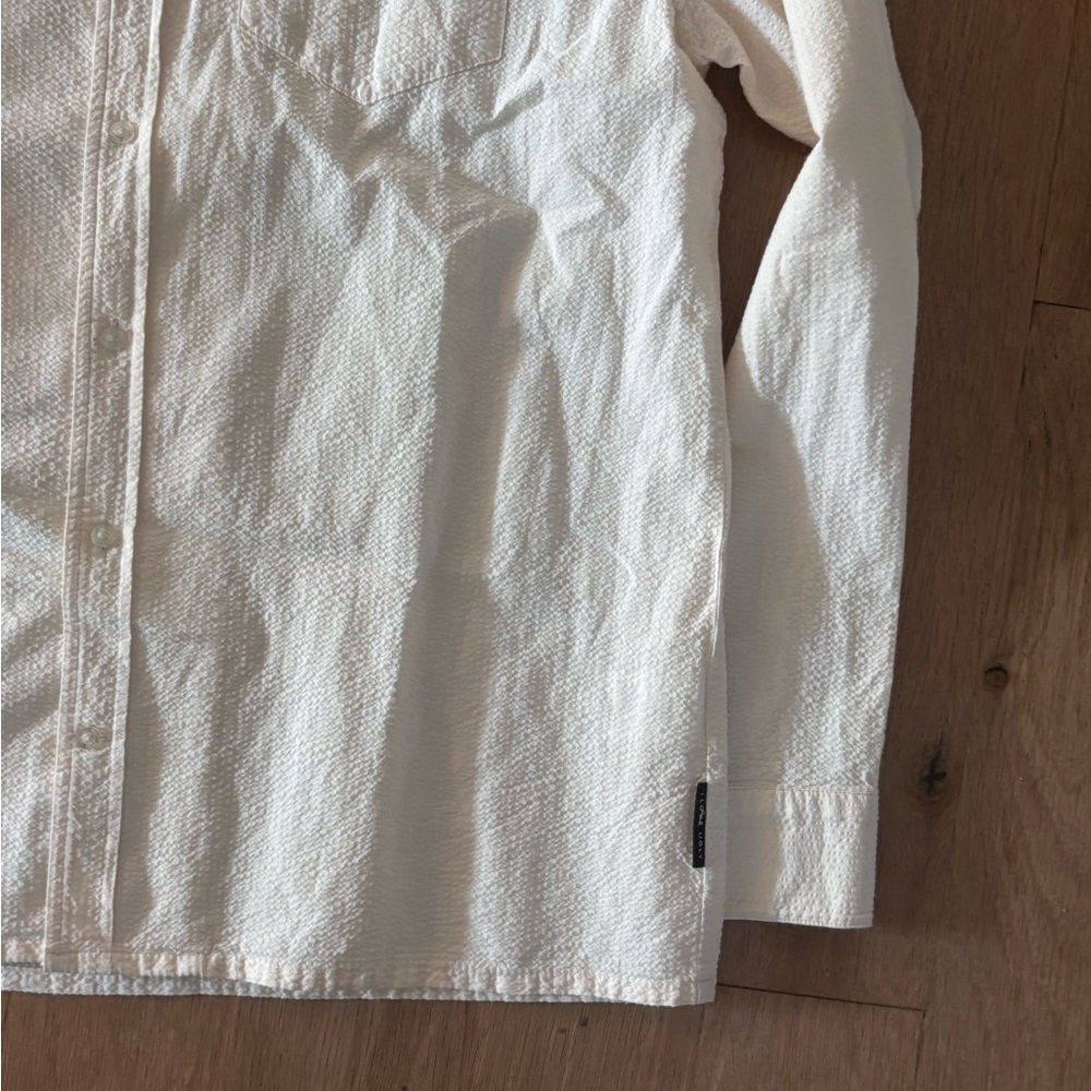 I love Ugly Men's Cream linen button down top. - Picture 3 of 6